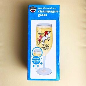 Big Mouth Sparkling Unicorn Farts Champagne glass